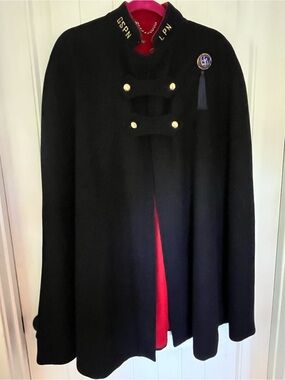 Vintage wool nurses cape